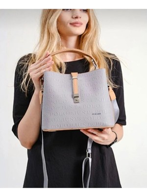 Just Polo Kadın Kabartmalı Ayarlanabilir Askılı Şık El ve Omuz Çantası Shoulder Bag Ebat: 20 x 22 cm