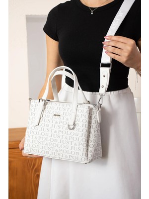 Just Polo Kadın Orijinal Just Polo Ayarlanabilir Askılı Şık El ve Omuz Çantası Shopper Ebat : 18 x 25 cm