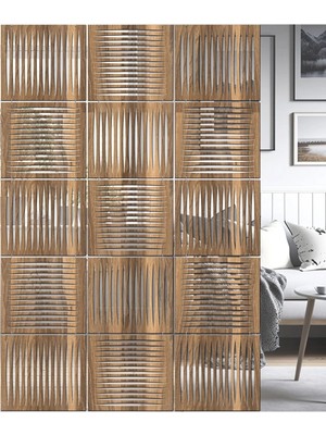 Wooddoom Lazer Kesim Sarkıt Paravan, Ahşap Seperatör, Panel Levha Seti Dekorasyon Ahşap Oda Bölücü Seperatör