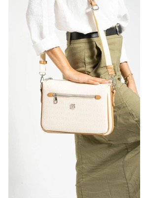 Just Polo Kadın Su Geçirmez Kabartma Baskılı Ayarlanabilir Askılı Lüks Omuz Çantası