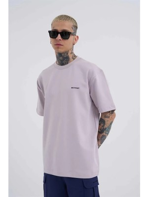 Machinist Erkek Relaxed Basic Pamuklu Tişört Inci Gri