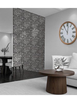 Wooddoom Halkalar Rastgele Lazer Kesim Paravan, Ahşap Seperatör, Panel Levha Seti Dekorasyon Oda Bölücü Desen