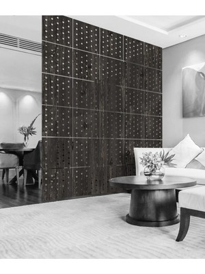 Wooddoom Lazer Kesim Sarkıt Paravan, Ahşap Seperatör, Panel Levha Seti Dekorasyon Ahşap Oda Bölücü Nokta