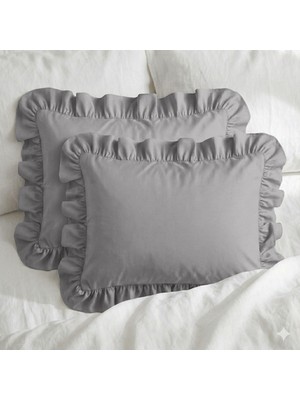 Sabia %100 Pamuk Soft Touch 50X70 cm Fırfırlı Yastık Kılıfı Seti