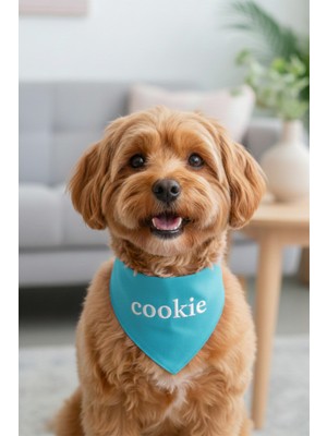 Yespawris Kişiye Özel Köpek Bandanası (M Beden) Isim Yazılı Köpek Fuları, Ayarlanabilir Şık Tasarım