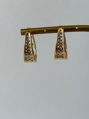 Marsel Özel Seri U Model Zirkon Taşlı Xp Gold Küpe