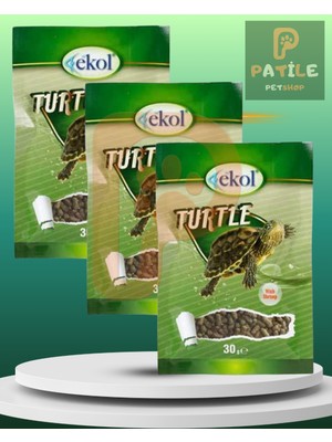 Ekol Kaplumbağa Yemi 30 G × 3 Adet – Avantajlı Çoklu Paket