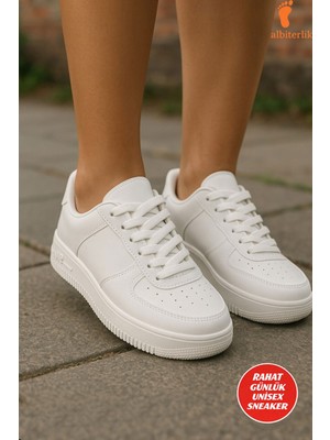 Albishoes Unisex Kadın Erkek Sneaker Bağcıklı Spor Ayakkabı Hafif Günlük Okul Ayakkabısı Sneaker
