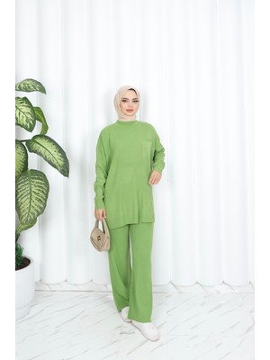 Nisum Moda Cep Detaylı Triko Pantolonlu Takım