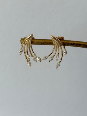 Marsel Özel Seri Çoklu Görünüm Damla Taşlı Xp Gold Küpe