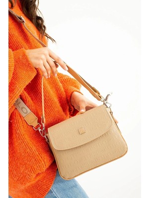 Just Polo Kadın Kabartma Desenli El ve Omuz Çantası 234073MH