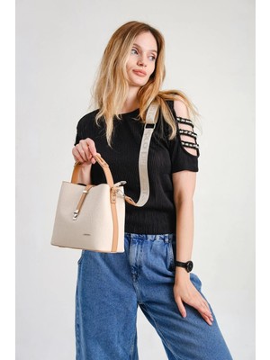 Just Polo Kadın Çıt Çıt Kapamalı Orta Boy El ve Omuz Çantası