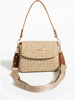 Just Polo Kadın Kum Taba Günlük Kullanıma Uygun Şık ve Kullanışlı Askılı Omuz Çantası Shoulder Bag
