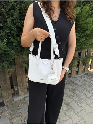 Just Polo Kadın Yeni Sezon Yumuşak Derili 4 Bölmeli Lüks El ve Omuz Çantası Shopper Ebat: 28 x 20 cm