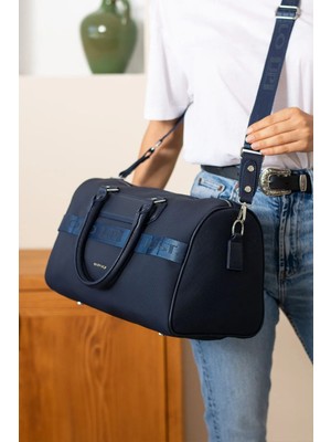 Just Polo Kadın Yeni Sezon Lakos Kumaş Silindir Büyük Boy El ve Omuz Çantası