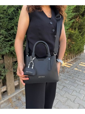 Just Polo Kadın Orta Boy Ayarlanabilir Askılı Lüks El & Omuz Çantası Shoulder Bag Ebat : 28 x 20 cm