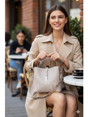 Just Polo Kadın Orijinal Just Polo 3 Bölmeli Ayarlanabilir Askılı Şık El & Omuz Çantası Shoulder Bag