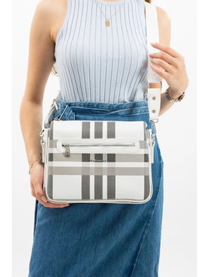 Just Polo Kadın Ekose El ve Omuz Çantası 6011MH