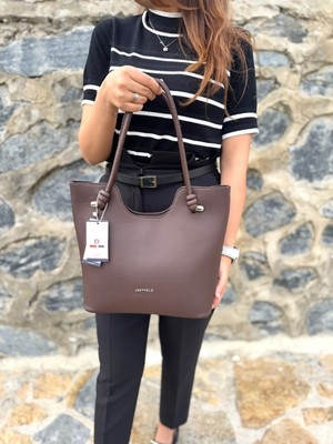 Just Polo Kadın Orijinal Just Polo Yeni Sezon Büyük Boy Yumuşak Deri Lüks El Çantası Shopper