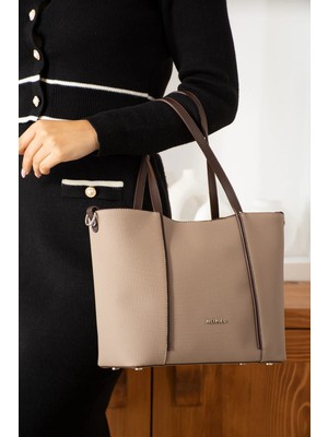 Just Polo Kadın Orijinal Just Polo Büyük Boy Lüks El ve Omuz Çantası Shopper 27 x 33 cm