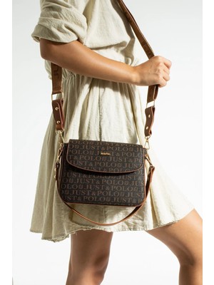 Just Polo Kadın Baskılı Orta Boy El ve Omuz Çantası