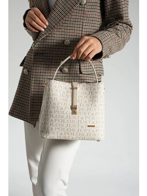 Just Polo Jp Polo Kadın 4 Bölmeli Lüks El & Omuz Çantası Shoulder Bag Ebat: 25X25 cm