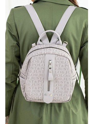 Just Polo Kadın Günlük Kullanıma Uygun Su Geçirmez Çok Bölmeli Sırt Çantası Shopper