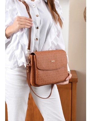 Just Polo Kadın Baskı Detaylı Büyük Boy El ve Omuz Çantası