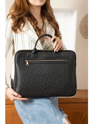 Just Polo Orijinal Just Polo Ayarlanabilir Askılı Lüks Laptop & Evrak Çantası Shopper Ebat 30 x 40 cm
