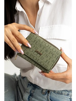 Just Polo Kadın Bol Kartlık ve Kağıt Para Bölmeli Bölmeli Fermuarlı & Kapaklı Cüzdan Shopper