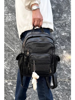 Just Polo Kadın Siyah Orijinal Ithal Çok Gözlü Su Geçirmez Ultra Hafif Sırt Çantası Shopper 2310002MH