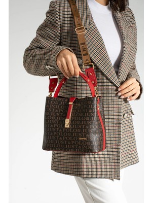 Just Polo Kadın Orta Boy Su Geçirmez Günlük Şık El ve Omuz Çantası Ebat 23 x 18 cm Shoulder Bag
