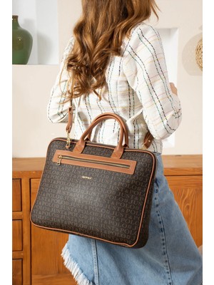 Just Polo Kadın Baskı Desenli Evrak ve Laptop Çantası 342206PC