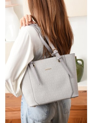 Just Polo Kadın Baskı Desenli Büyük Boy El Çantası 342205MH