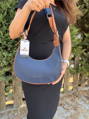 Just Polo Kadın Lacivert Taba Yeni Sezon Su Geçirmez El & Omuz ve Çapraz Askılı Çanta Shopper