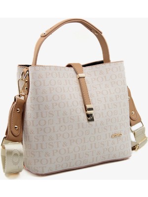 Just Polo Kadın Orta Boy Su Geçirmez Günlük Şık El ve Omuz Çantası Ebat 23 x 18 cm Shoulder Bag