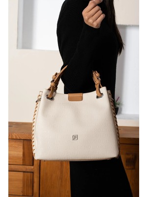 Just Polo Kadın Büyük Boy 2 Bölmeli Lüks El ve Omuz Çantası Ebat : 28 x 32 cm