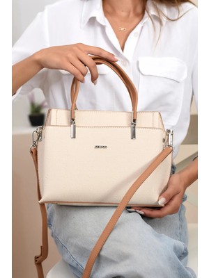 Just Polo Kadın Orijinal Just Polo 5 Bölmeli Şık El & Omuz Çantası Shoulder Bag Ebat : 22 x 25 cm