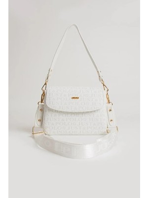 Just Polo Kadın Baskılı Ayarlanabilir Askılı Şık ve Lüks El & Omuz Çantası Shoulder Bag