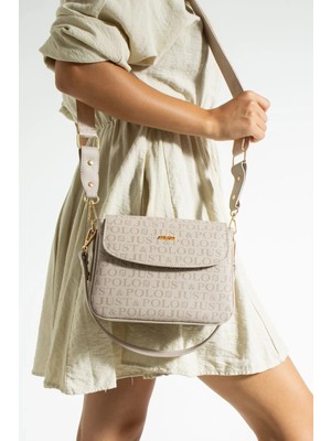 Just Polo Kadın Baskılı Orta Boy El ve Omuz Çantası