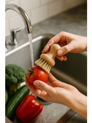 Doğal Meyve Sebze Fırçası & Bulaşık Fırçası