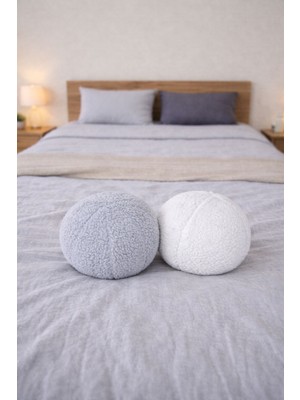 Home 2'li Top Yastık Gri & Beyaz