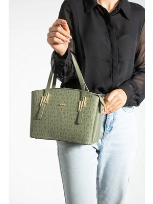 Just Polo Kadın Baskı Desenli Orta Boy El ve Omuz Çantası