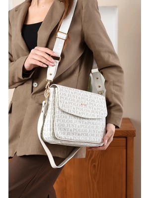 Just Polo Kadın Baskı Detaylı Büyük Boy El ve Omuz Çantası