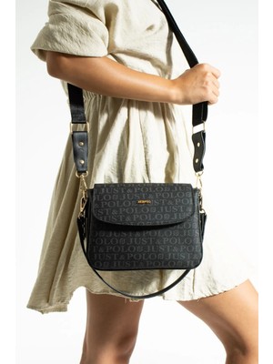 Just Polo Kadın Baskılı Orta Boy El ve Omuz Çantası