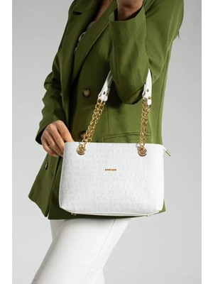 Just Polo Kadın Orta Boy Zincir Detaylı Ayarlanabilir Askılı Şık El & Omuz Çantası Shoulder Bag