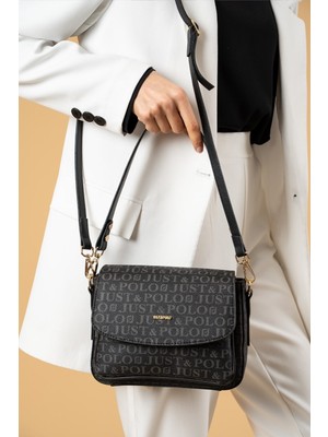 Just Polo Kadın Iki Askılı 3 Bölmeli Omuz ve Çapraz Çantası Kombin 02185-MH