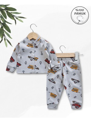 Panfilia Giza Kids %100 Pamuk Erkek Bebek Pijama Takımı