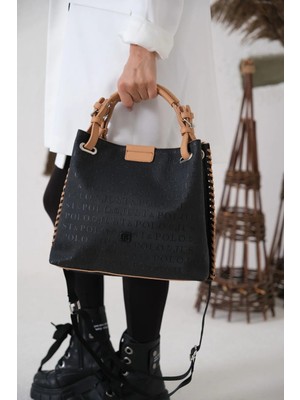 Just Polo Kadın Büyük Boy 2 Bölmeli Lüks El ve Omuz Çantası Ebat : 28 x 32 cm