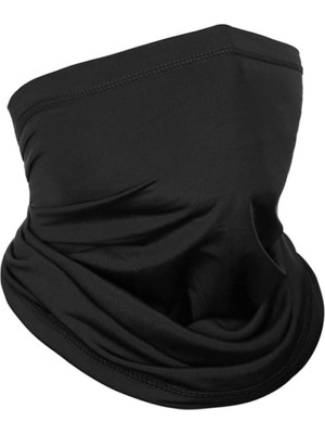 Siyah Termal Boyunluk, Bandana ve Bere Çok Amaçlı Kombinasyon